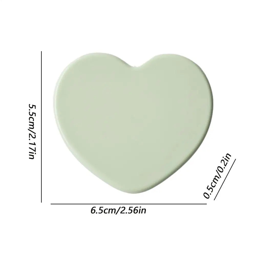 Cute Heart Shaped Travel Makeup Mirror Portable Waterproof Vanity Mirror with Suction Cup for Bathroom, Women Girls Teen, Gifts