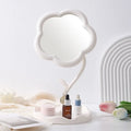 Sunflower Desktop Makeup Mirror for Students Flower Beauty Dressing Table Mirror with Hanging Jewelry Organizer for Girls