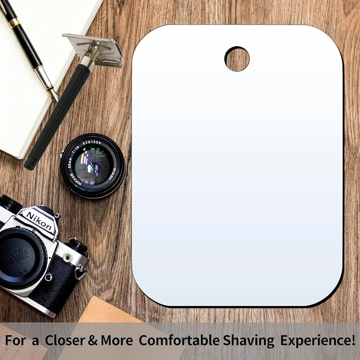 Acrylic Anti Fog Mirror Shower Shaving Fogless Mirror Washroom Travel Accessories For Women Makeup Man Shaving Bathroom Tools
