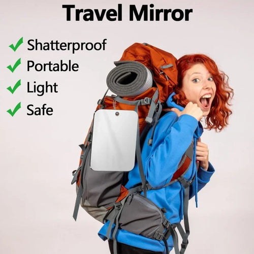 Acrylic Anti Fog Mirror Shower Shaving Fogless Mirror Washroom Travel Accessories For Women Makeup Man Shaving Bathroom Tools