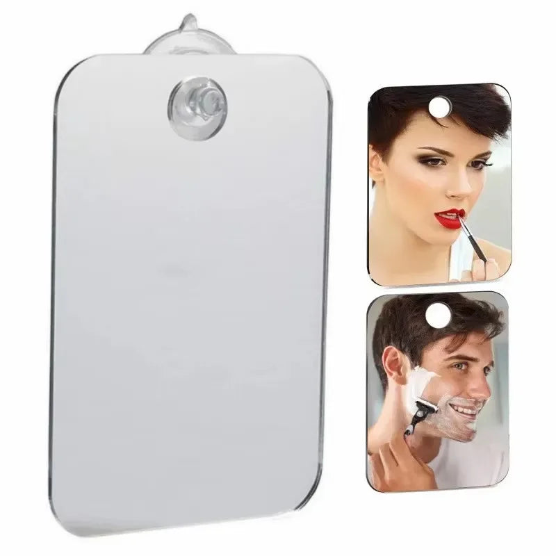 Acrylic Anti Fog Mirror Shower Shaving Fogless Mirror Washroom Travel Accessories For Women Makeup Man Shaving Bathroom Tools