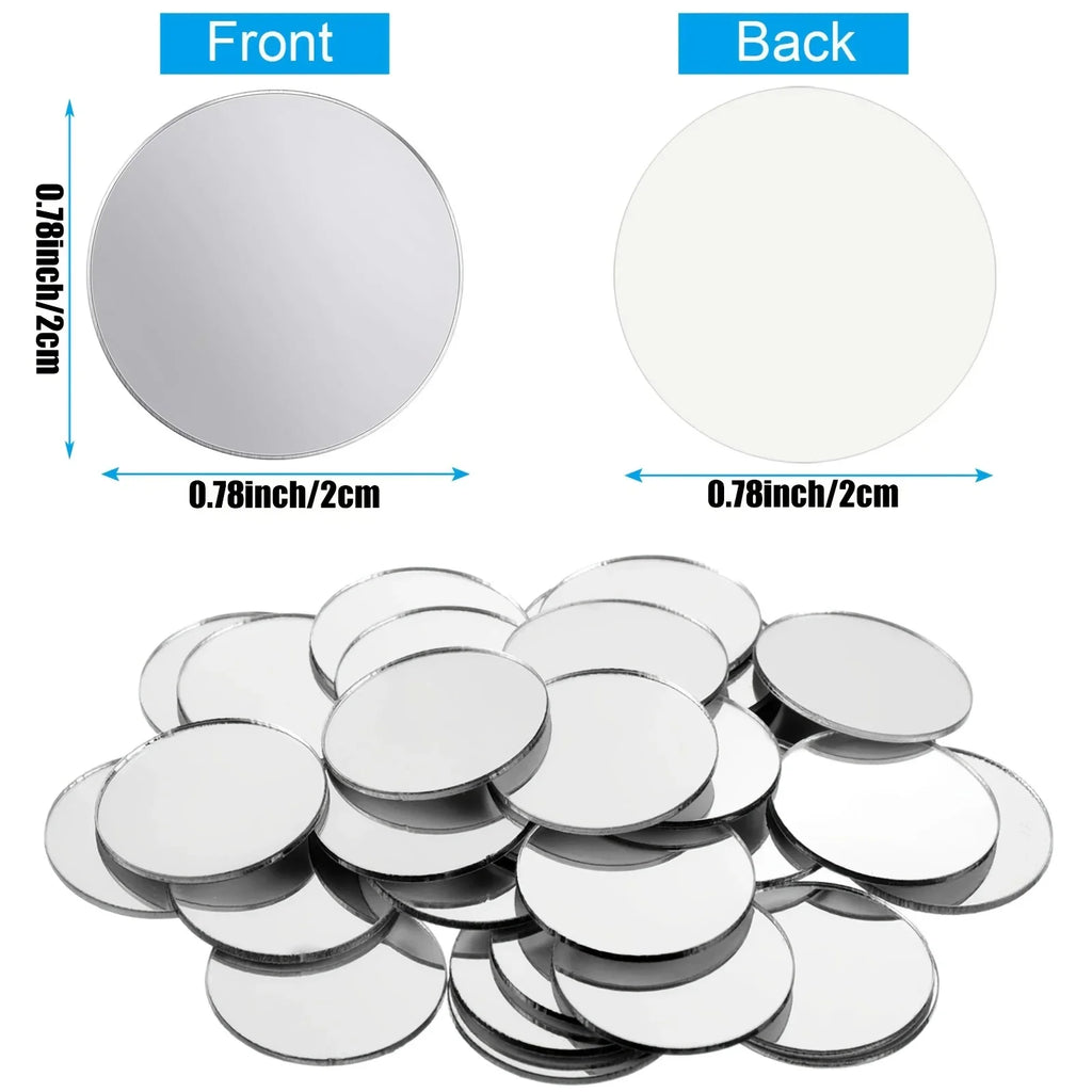 100pcs Acrylic Mirror Circle Square Wall Sticker Bedroom Wedding Decoration Heart Shaped Raindrops Art Wall Decals Home Decor